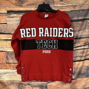 PINK Victoria's Secret Texas Tech Red Raiders Sweatshirt Women's Small S Long